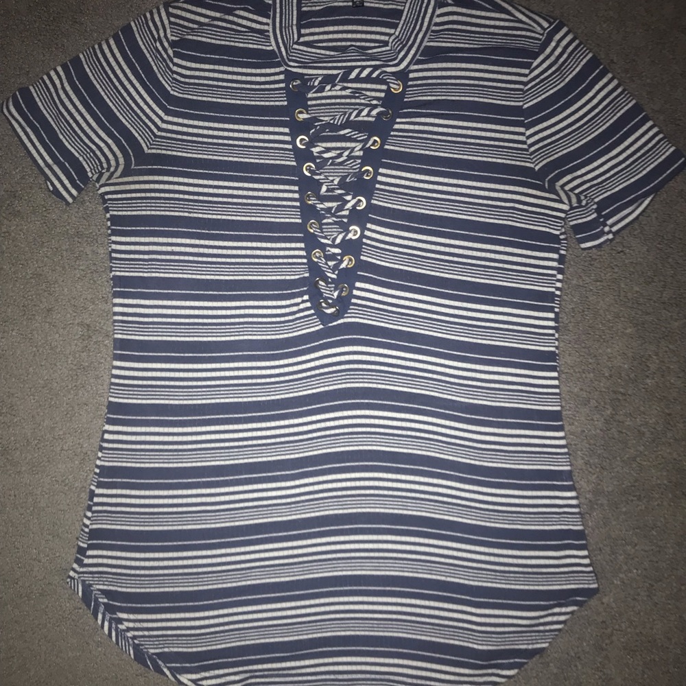 Purple white loose shirt